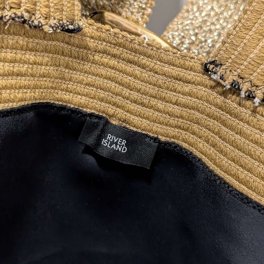 River Island Black & Gold Swimsuit Buckle Plunge - Never Worn - Picture 7 of 10